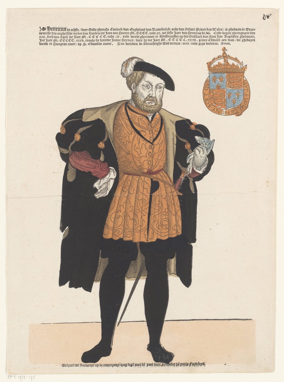 Portræt af Henrik VIII af England af Cornelis Anthonisz. (manner of)