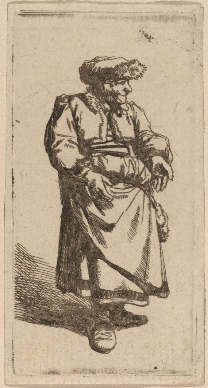 Gammel kvinde stående af Cornelis Pietersz Bega