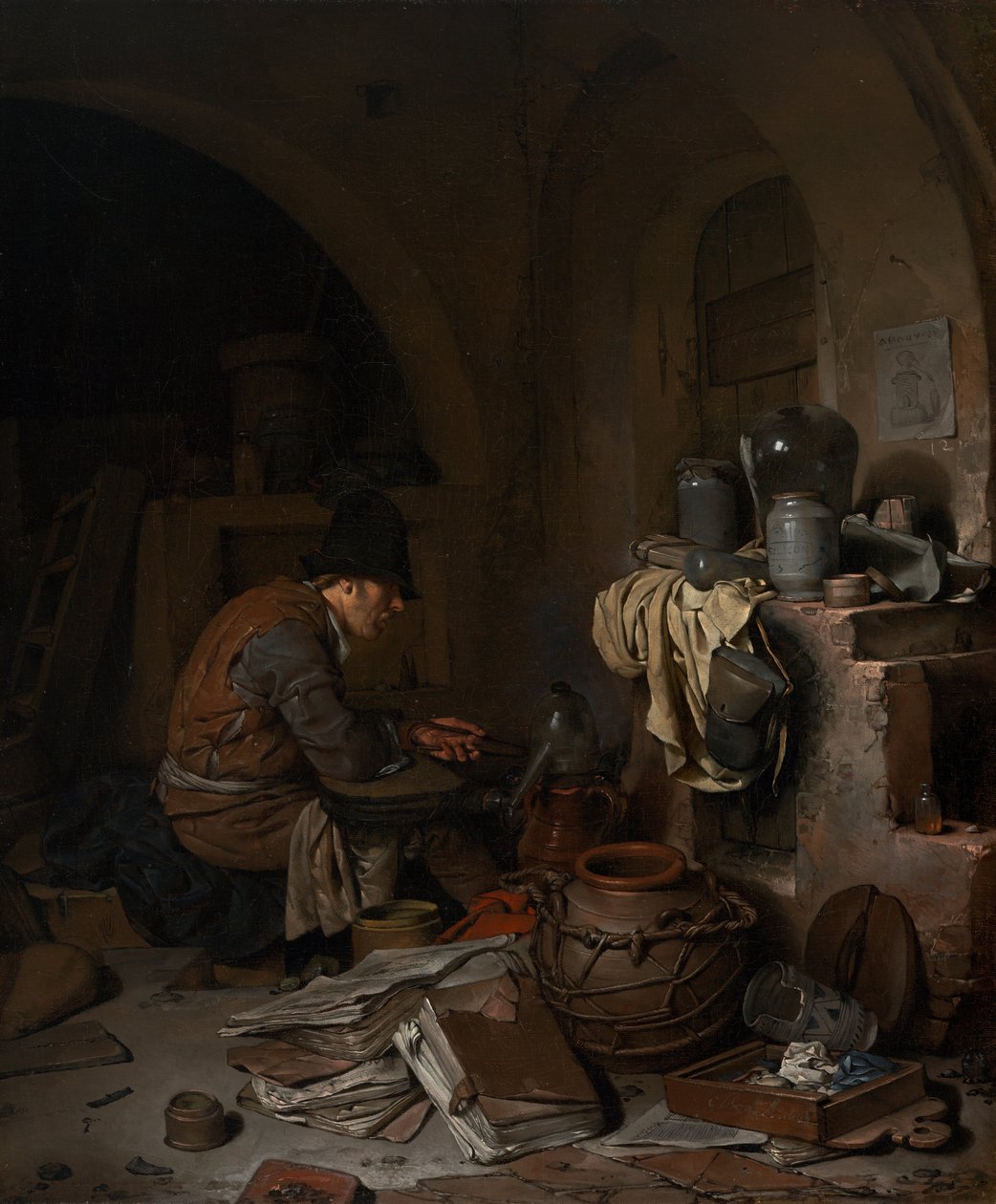 Alkymisten, 1663. af Cornelis Pietersz Bega