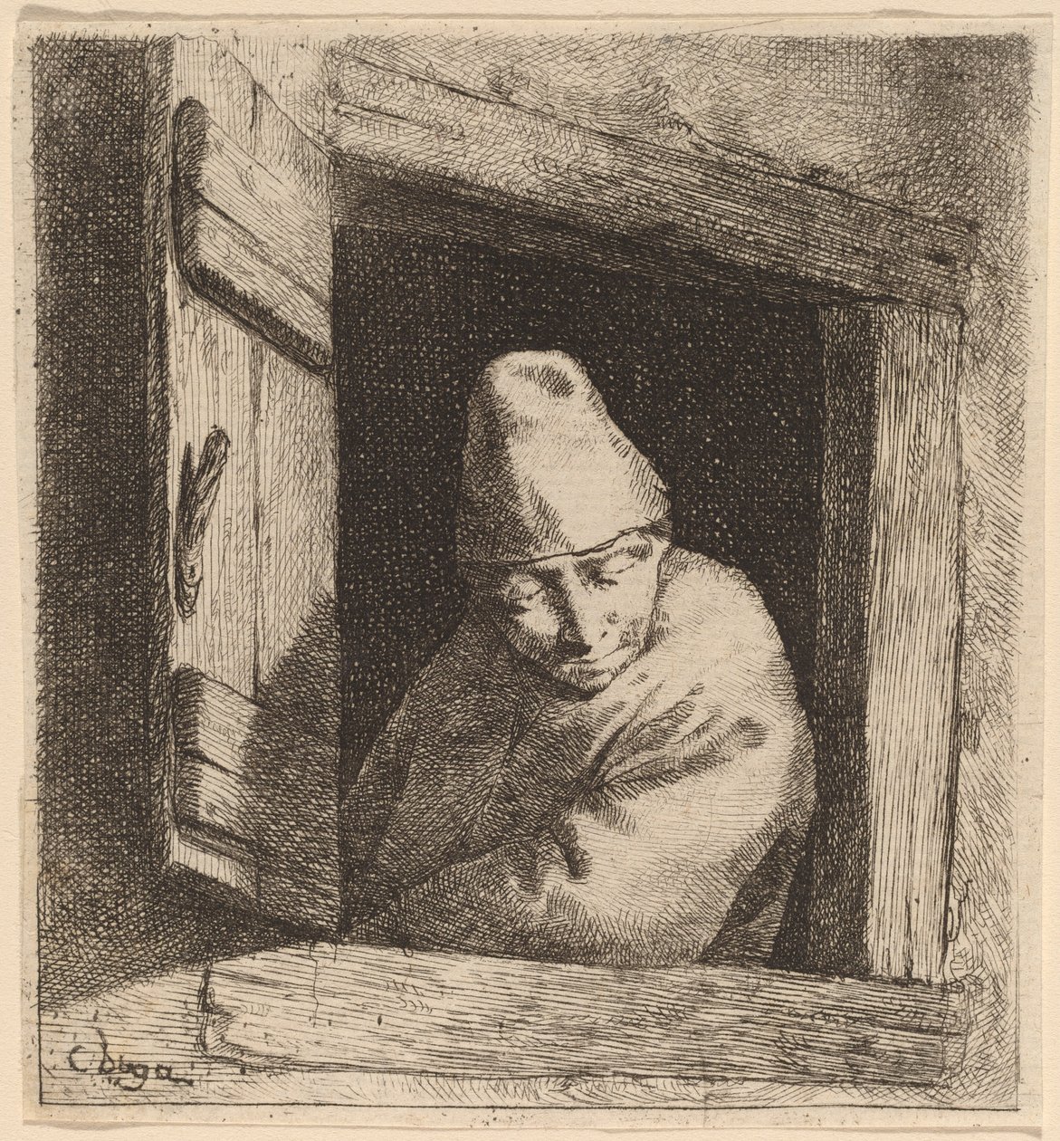 Bonden i et vindue af Cornelis Pietersz Bega