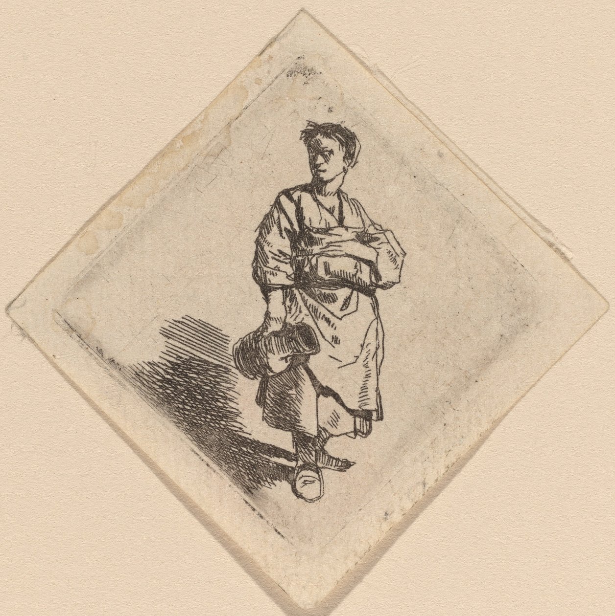 Kvinden med Kanden, stående af Cornelis Pietersz Bega
