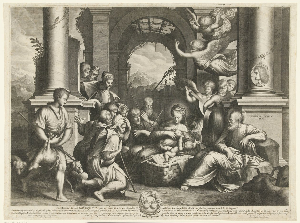 Tilbedelse af hyrderne af Cornelis Bloemaert (II)