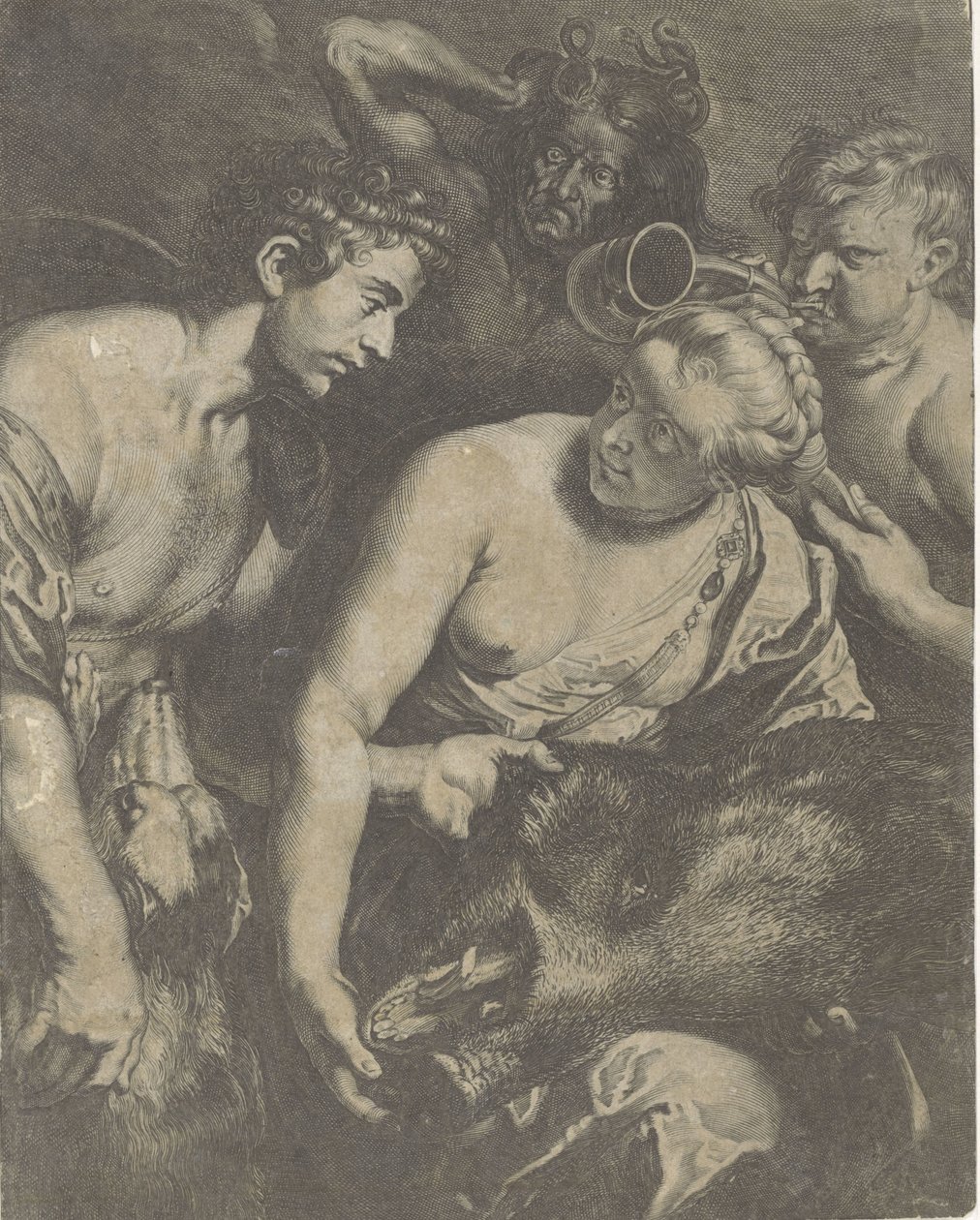 Meleager en Atalanta af Cornelis Bloemaert (II)