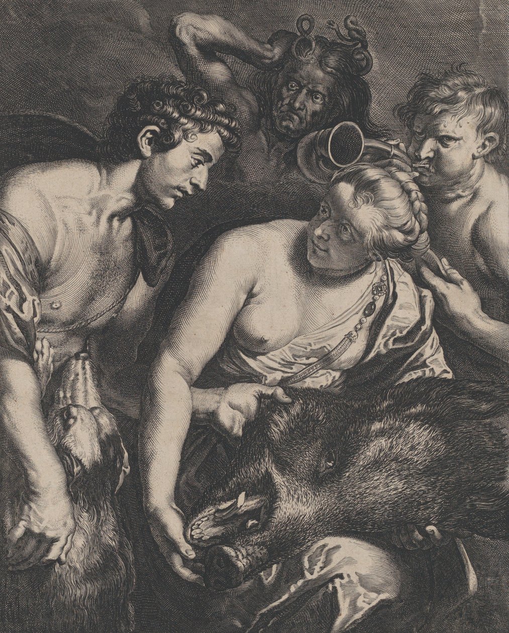 Atalanta og Meleager, 1618-84. af Cornelis Bloemaert