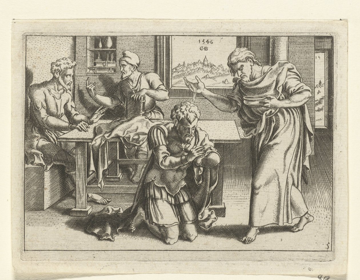 Ananias døber Paulus The Life of Paul (serietitel) af Cornelis Bos