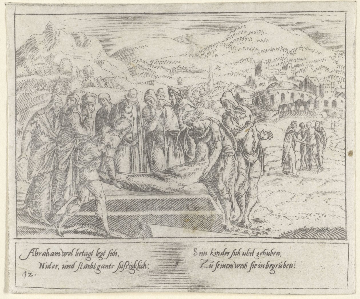 Abrahams begravelse The Life of Abraham (serietitel) af Cornelis Bos