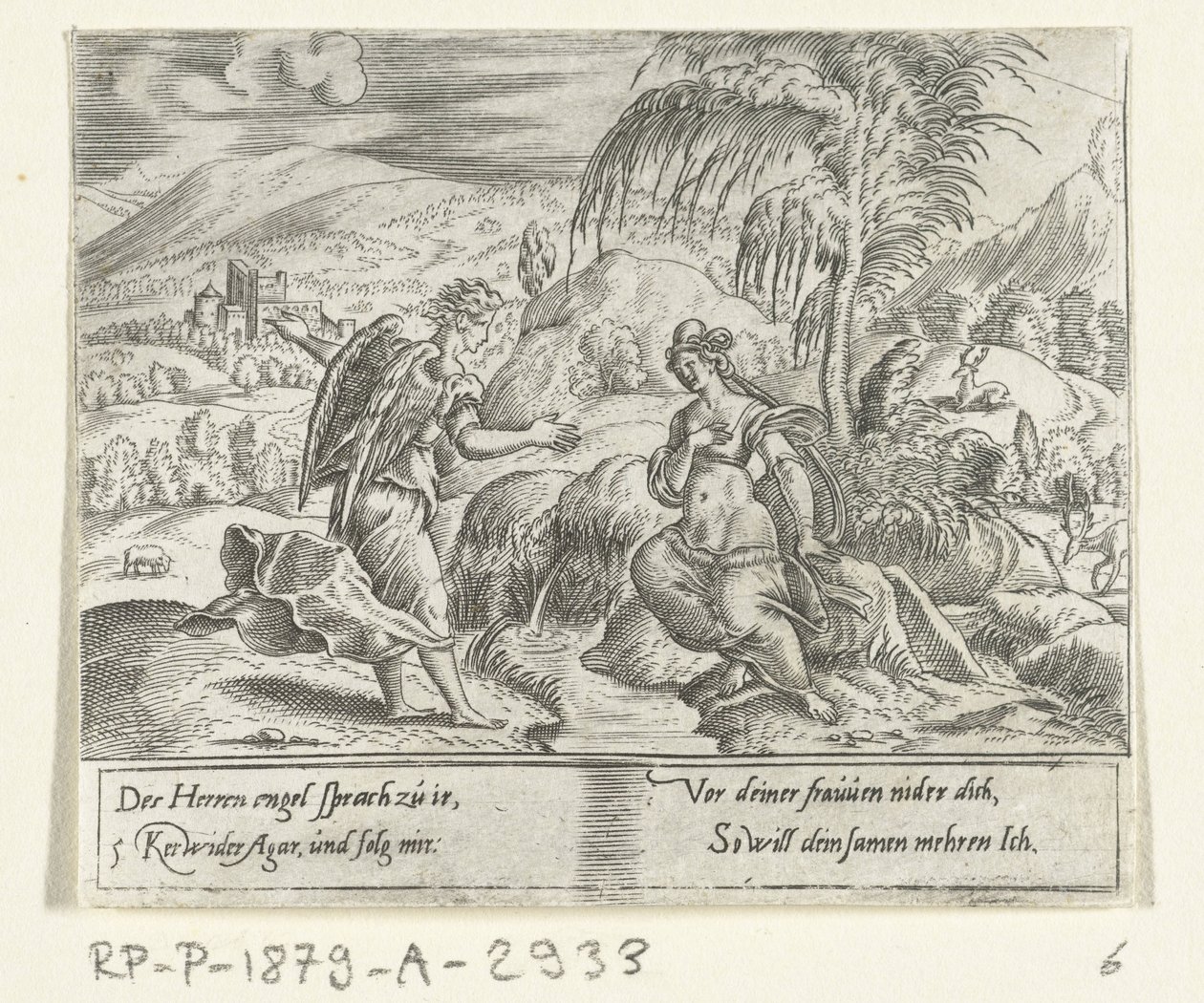 En engel tager Hagar tilbage The Life of Abraham (serietitel) af Cornelis Bos
