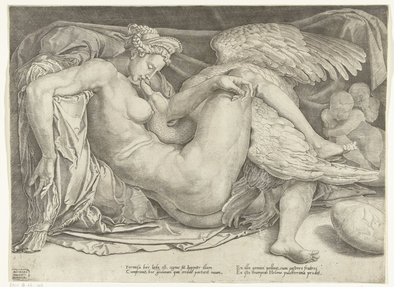 Leda og svanen af Cornelis Bos