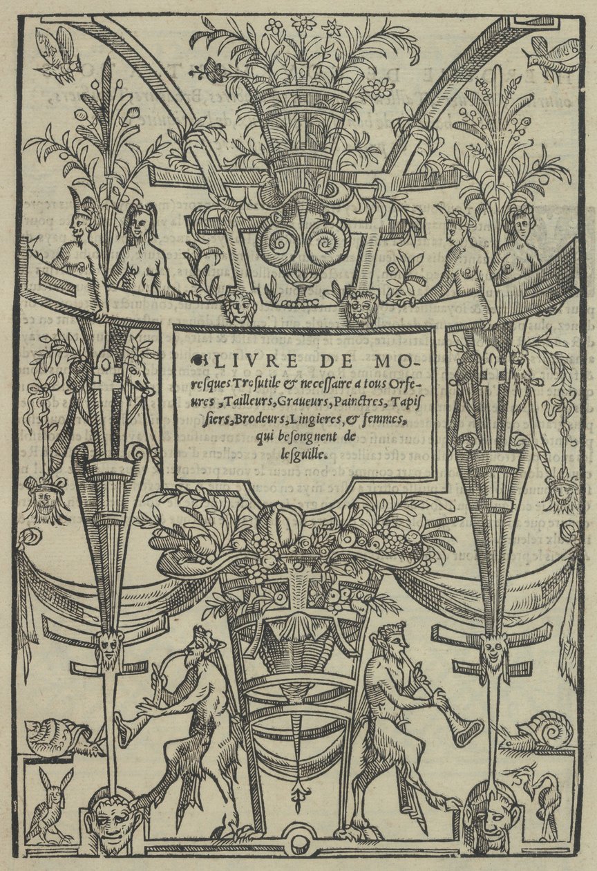 Livre de Moresques, titelblad recto, 1546. af Cornelis Bos