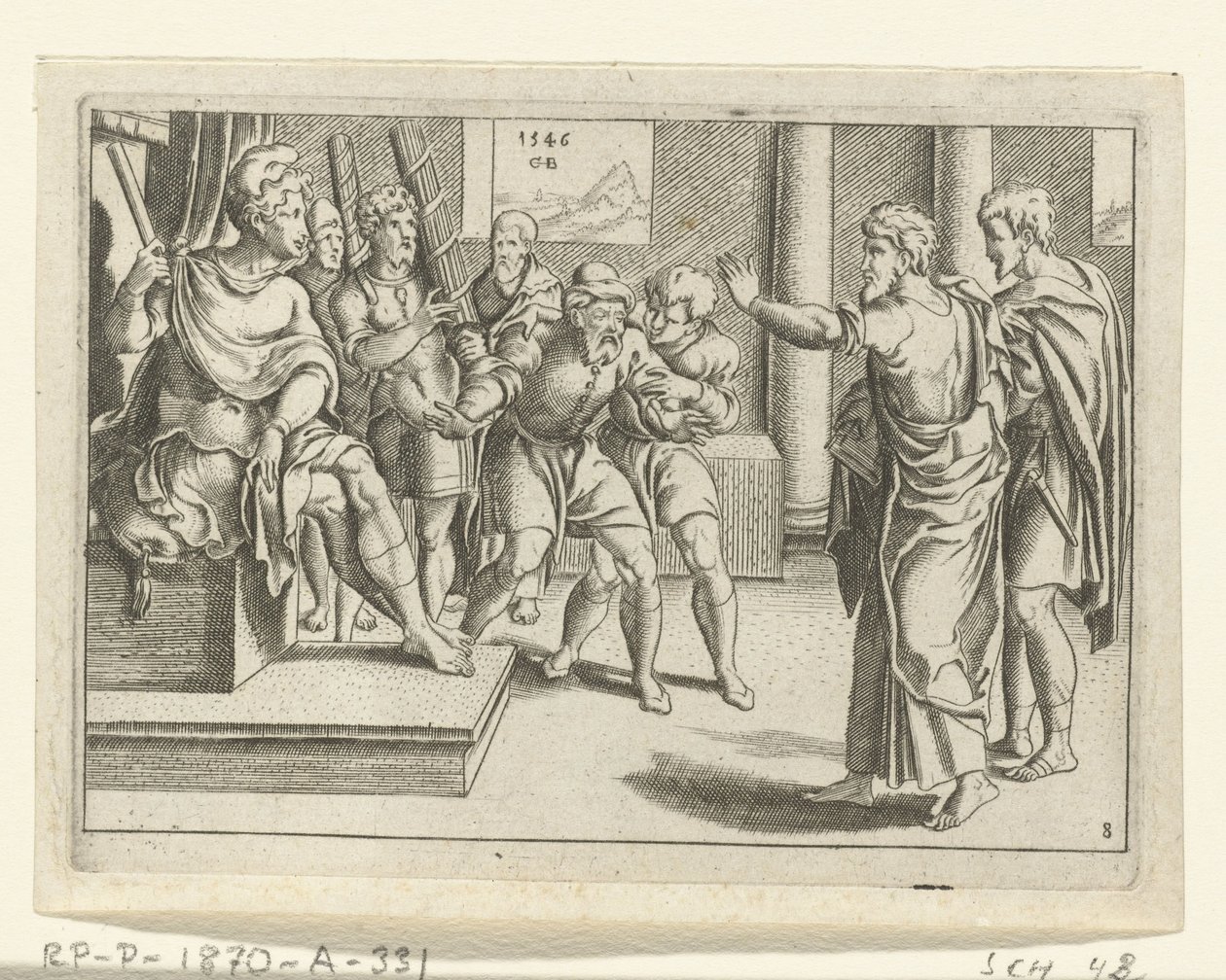 Paulus gør Elymas blind The Life of Paul (serietitel) af Cornelis Bos