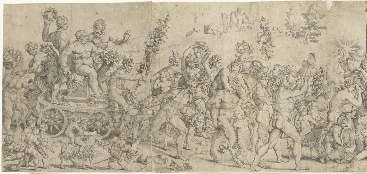 Triomf van Bacchus af Cornelis Bos