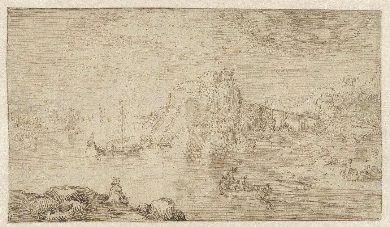 udsigt over floden af Cornelis Claesz van Wieringen (attributed to)