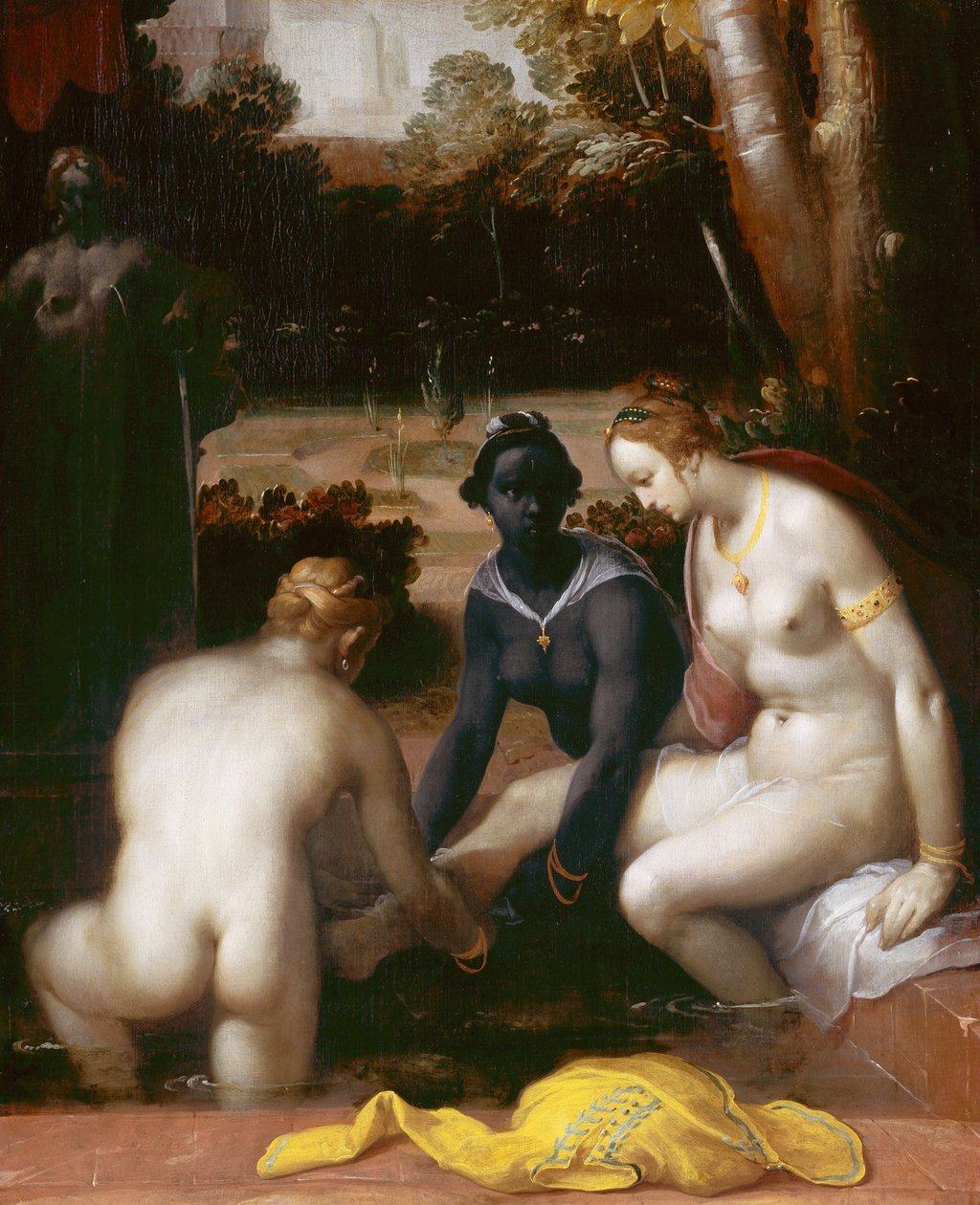 Bathsheba badning, 1594 af Cornelis Cornelisz. Haarlem van