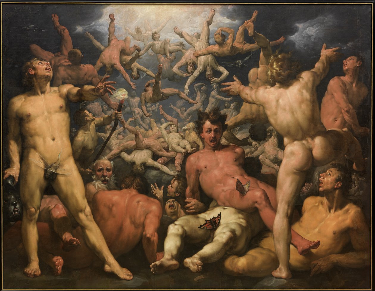 The Fall of the Titans, ca 1590 af Cornelis Cornelisz. Haarlem van
