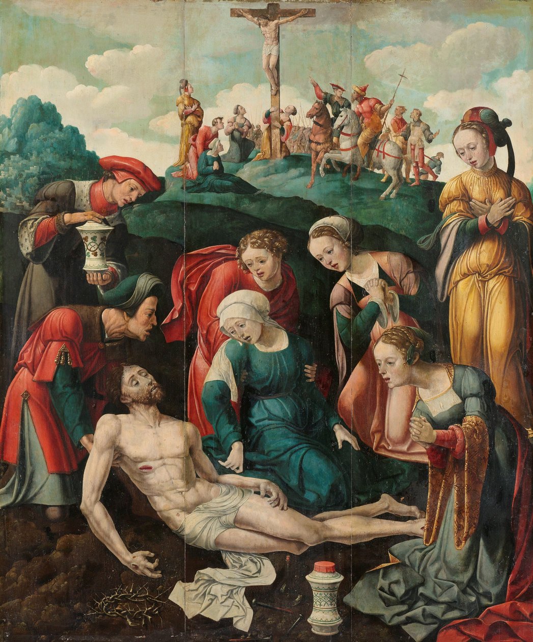 Kristi klagesang af Cornelis Cornelisz II Buys (attributed to)