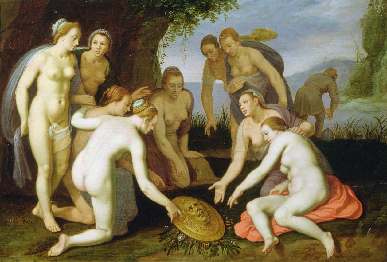 En scene fra legenden om Perseus og Andromeda af Cornelis Cornelisz van Haarlem