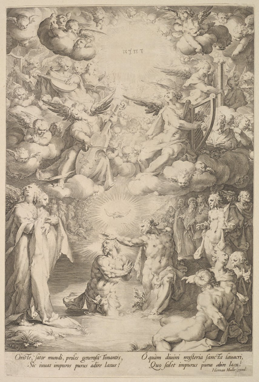 Kristi dåb, ca. 1600 af Cornelis Cornelisz van Haarlem
