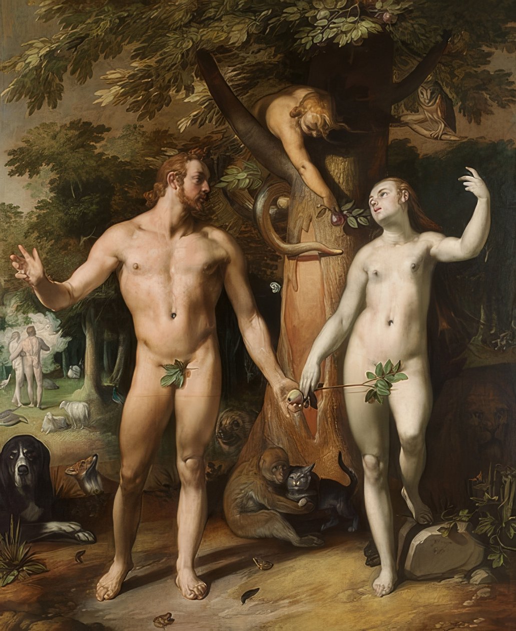 Menneskets fald. 1592 af Cornelis Cornelisz. van Haarlem