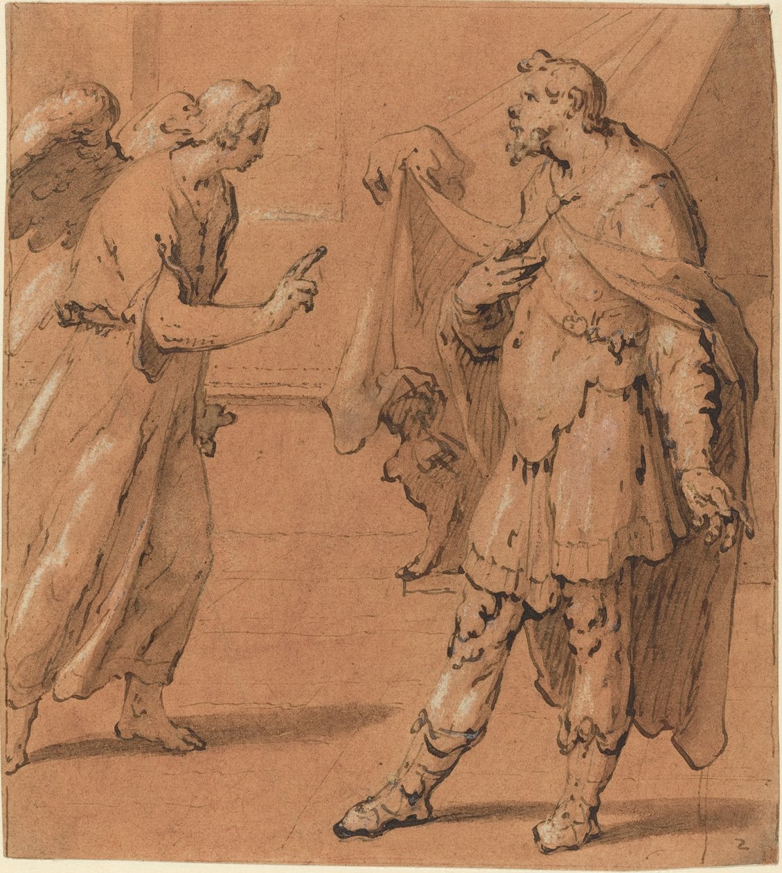 Englen viser sig for centurionen Cornelius af Cornelis Cornelisz van Haarlem