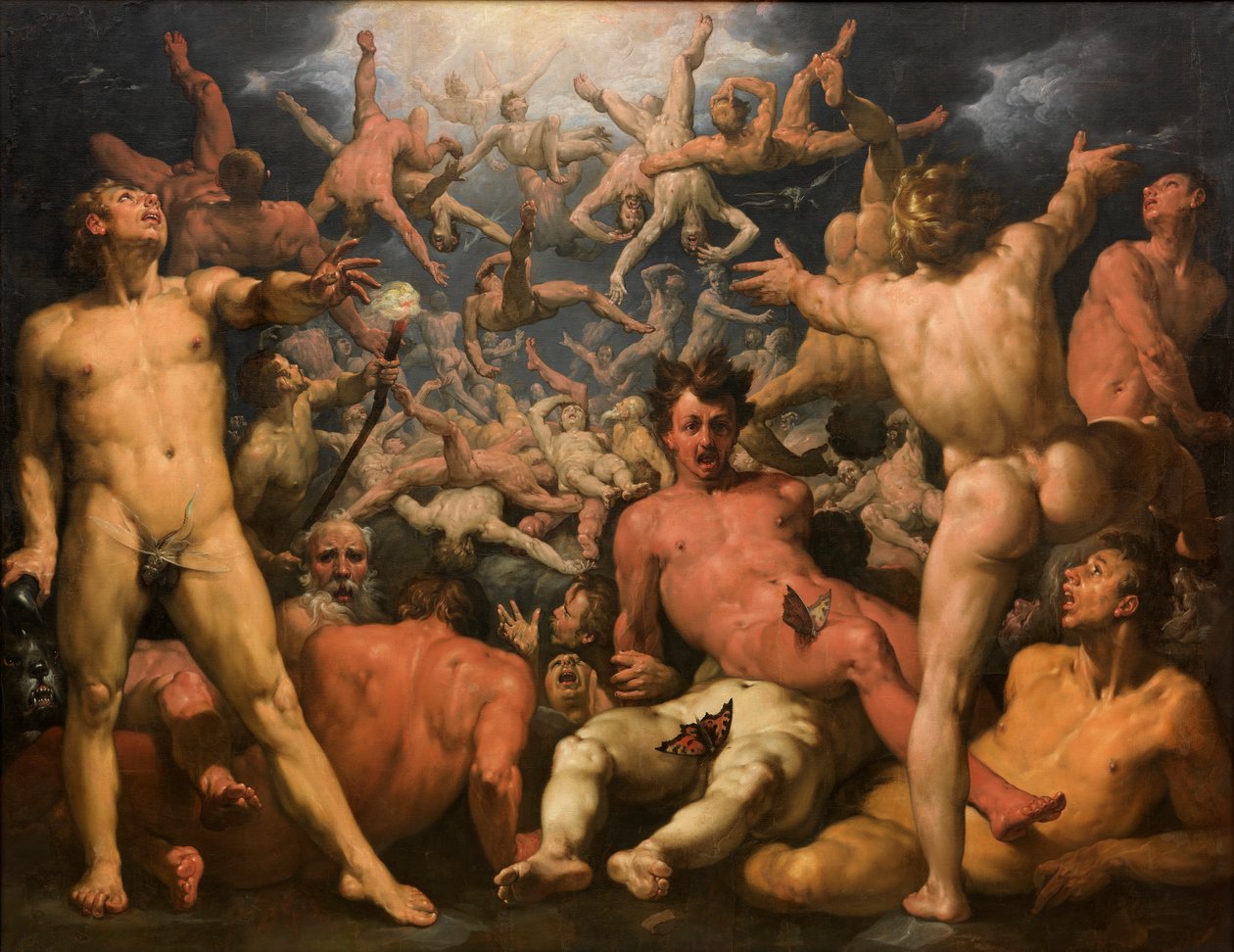 The Fall of the Titans (The Titanomachia), 1588-90 af Cornelis Cornelisz van Haarlem