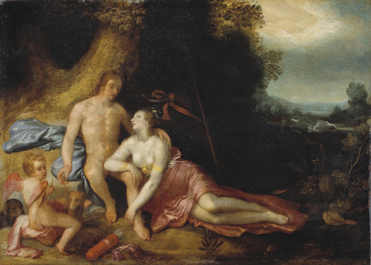 Venus og Adonis, 1603 af Cornelis Cornelisz van Haarlem