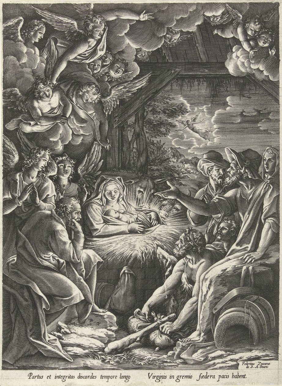 Tilbedelse af hyrderne af Cornelis Cort