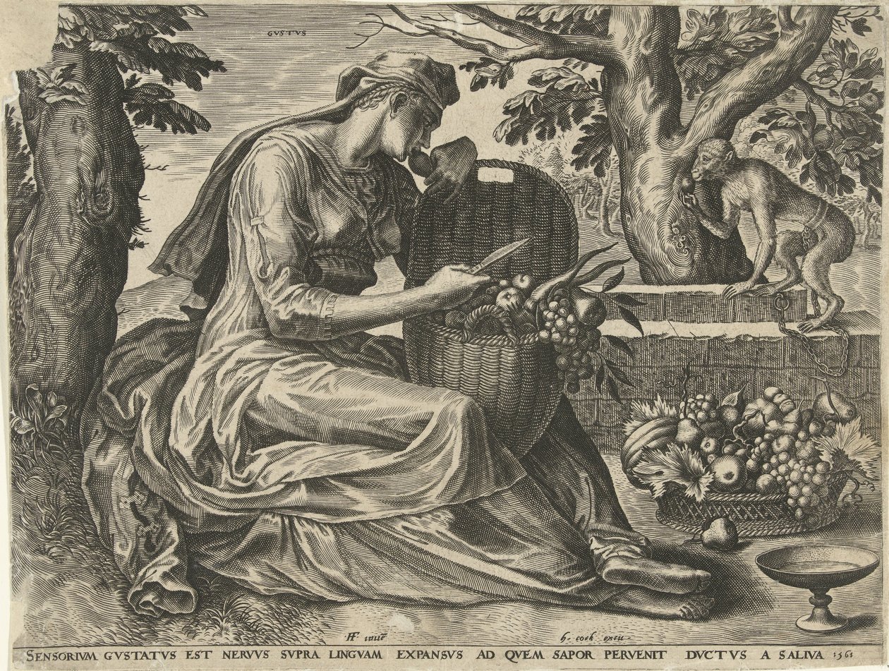 Smag (Gustus) De fem sanser (serietitel) af Cornelis Cort