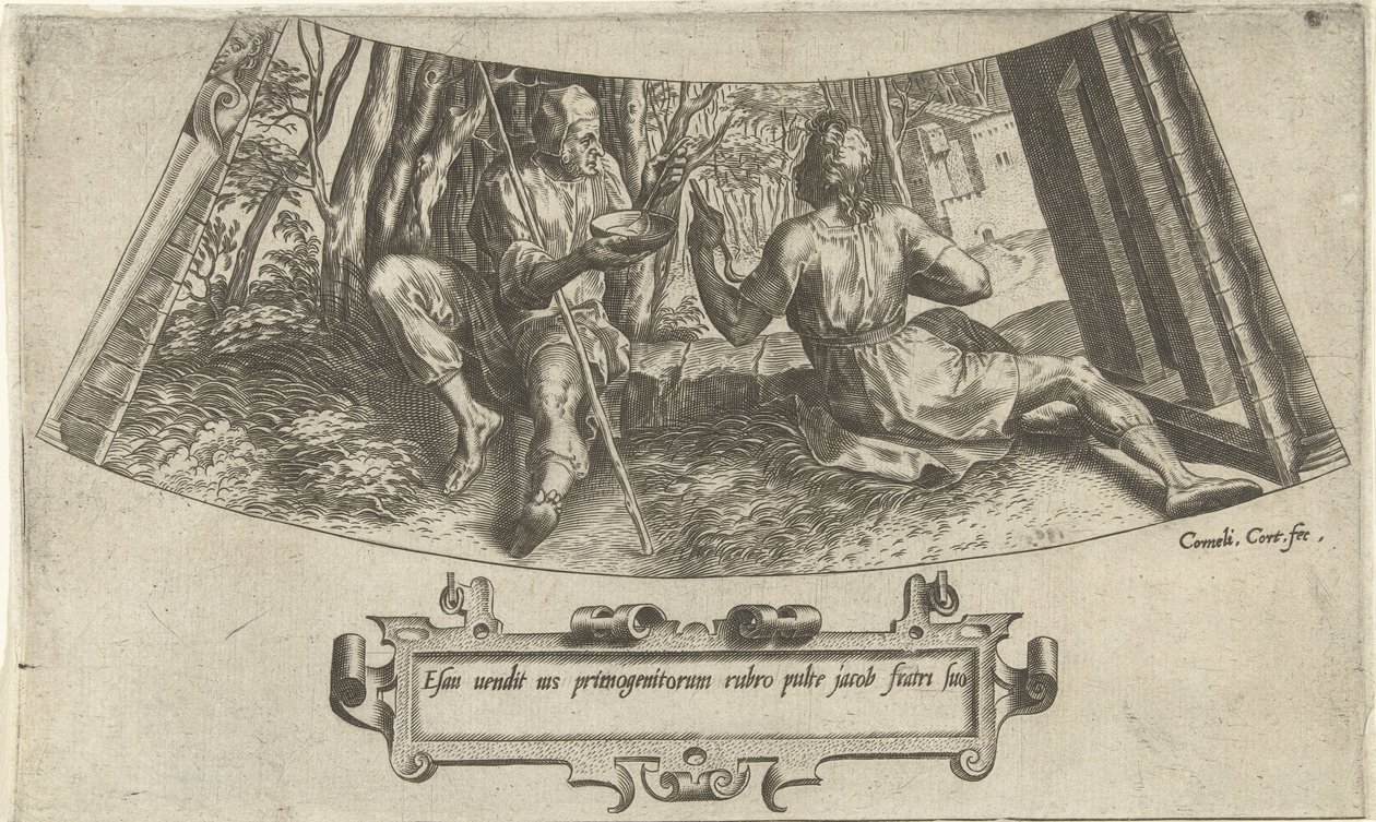 Esau sælger sin førstefødselsret Jakobs og Esaus historie (serietitel) af Cornelis Cort