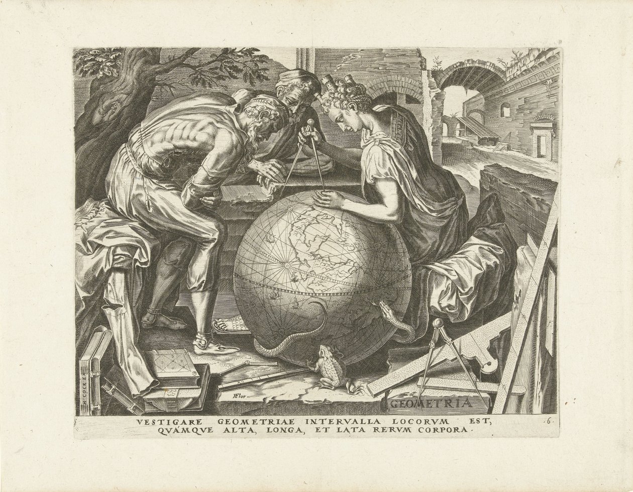 Geometri (Geometri) The Seven Liberal Arts (serietitel) af Cornelis Cort