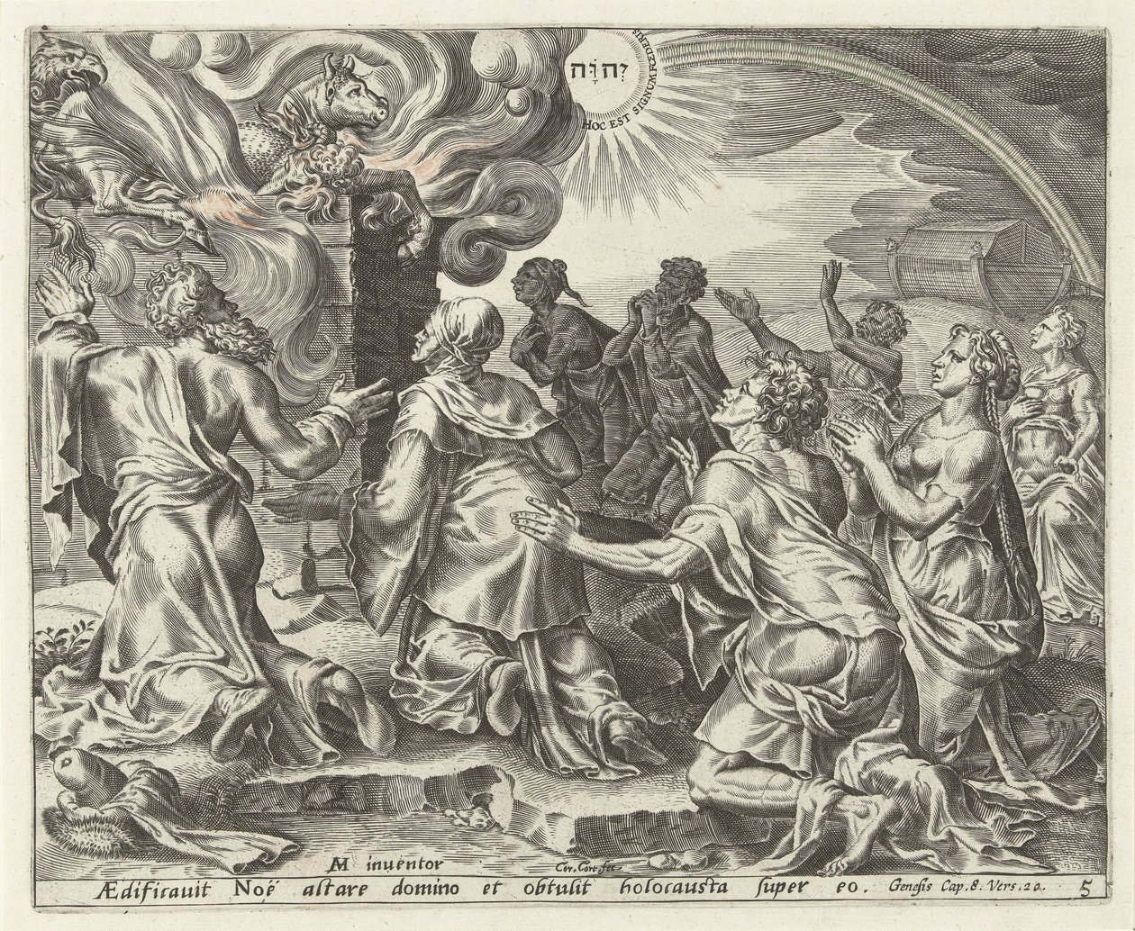 Noas offer History of Noah (serietitel) af Cornelis Cort