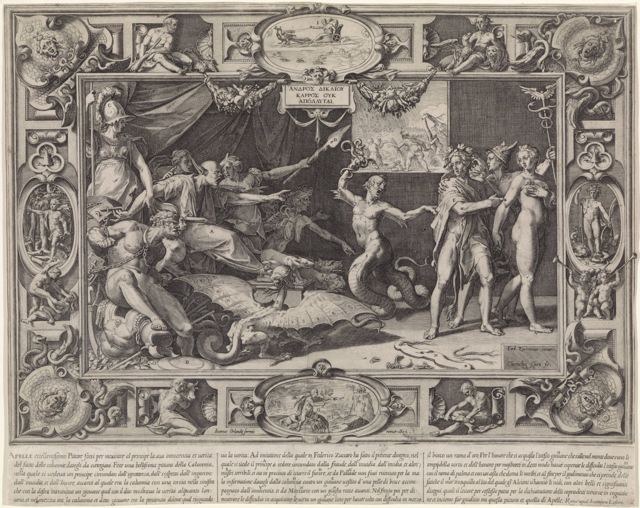 Laster van Apelles af Cornelis Cort