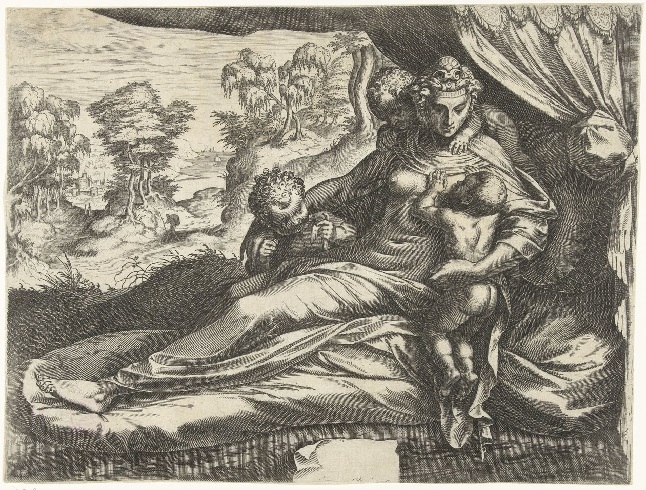Kærlighed (Caritas) af Cornelis Cort
