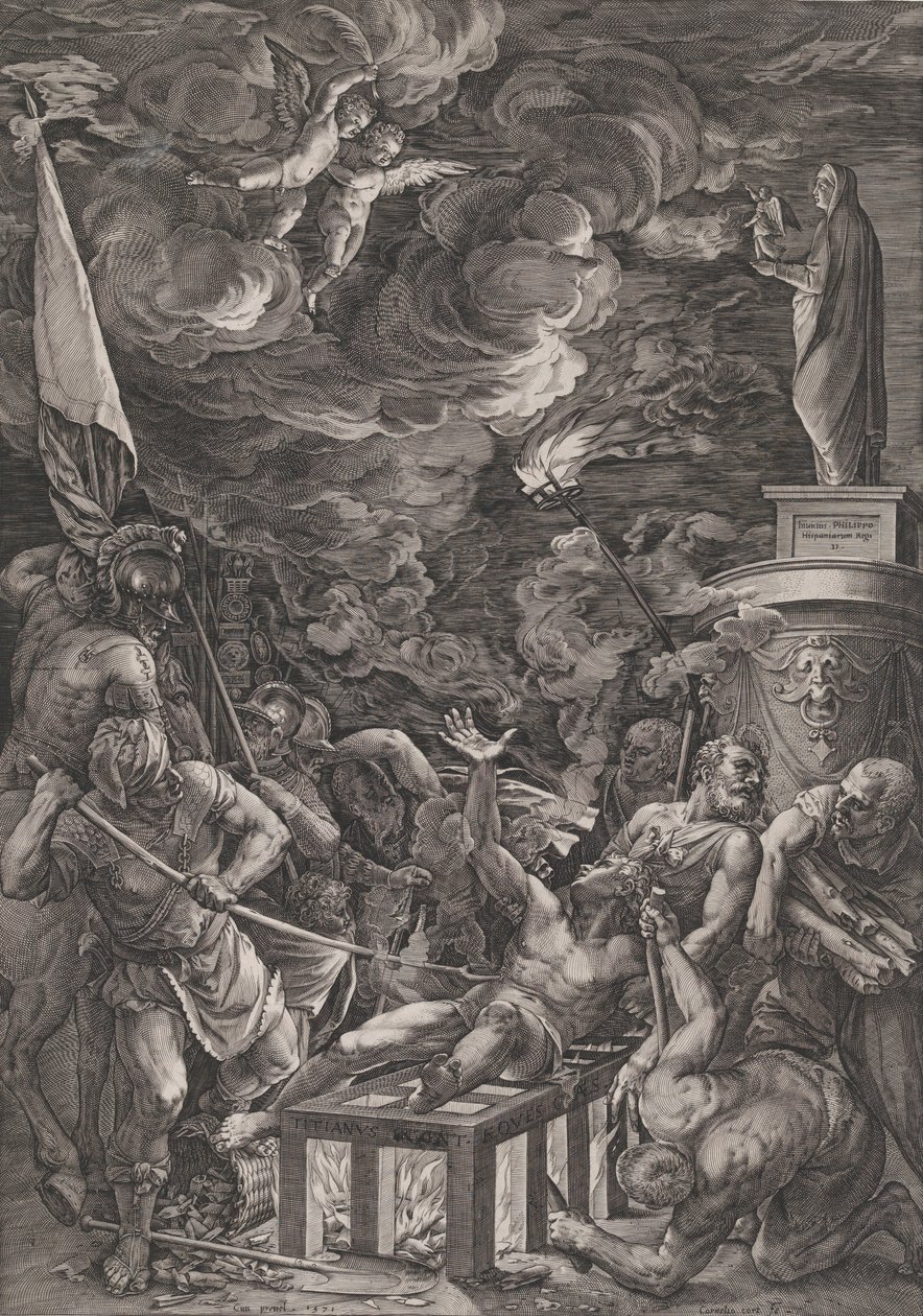 Martyrium af St. Lawrence, 1571. af Cornelis Cort