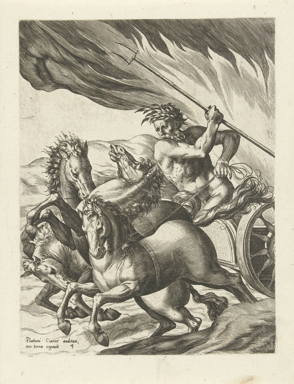 Pluto forlader Proserpina i underverdenen Historien om Pluto og Proserpina (serietitel) af Cornelis Cort