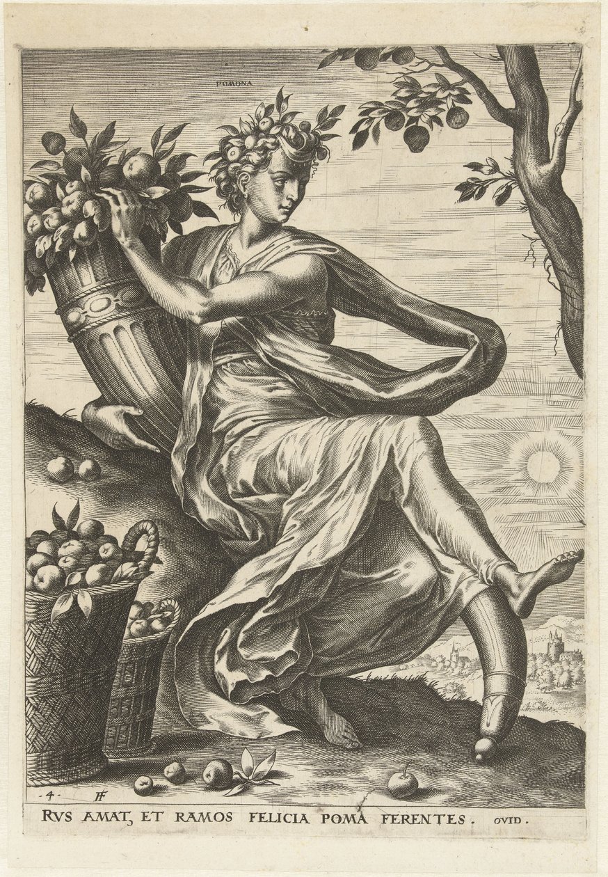 pomona Gudinder og nymfer (serietitel) af Cornelis Cort