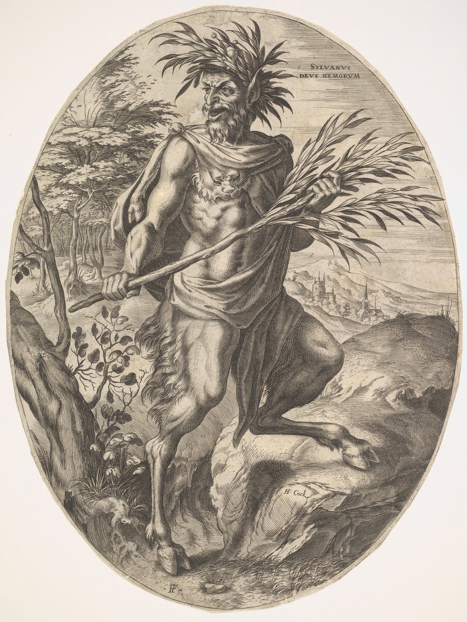 Sylvanus fra The Rural Gods, 1565. af Cornelis Cort