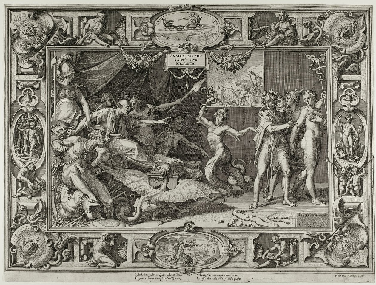 Calumny of Apelles af Cornelis Cort