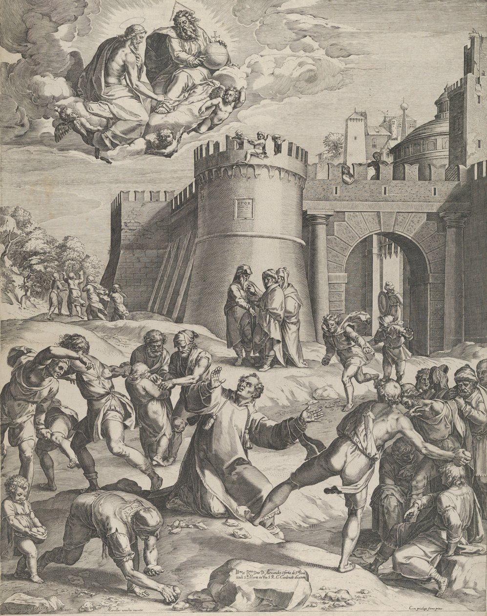 Sankt Stefans martyrium, 1576. af Cornelis Cort