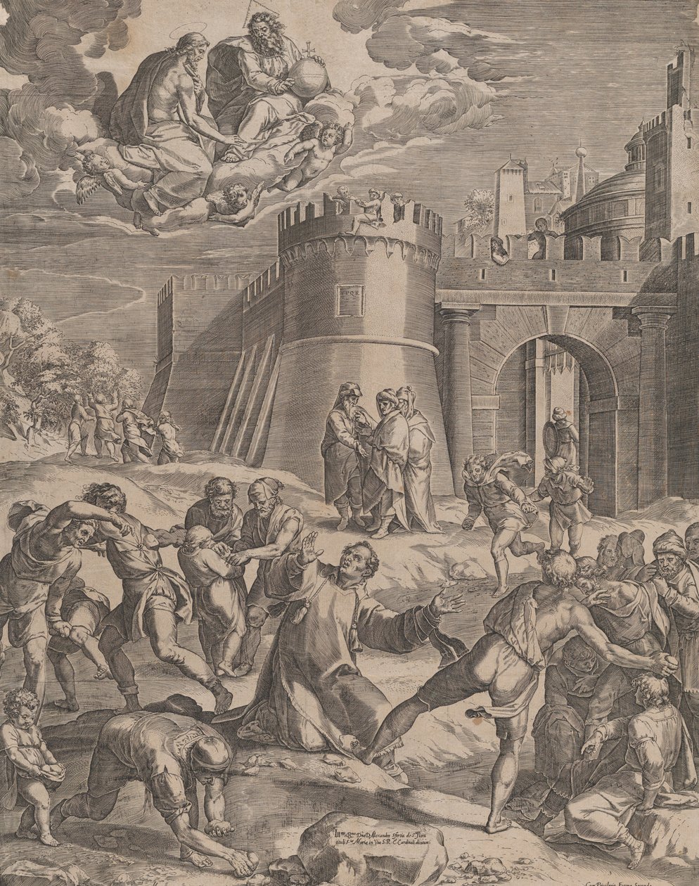 Sankt Stefans martyrium, 1576. af Cornelis Cort