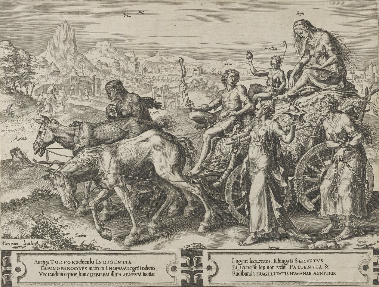 Ønskets triumf, fra The Cycle of the Vicissitudes of Human Affairs, plade 6, 1564. af Cornelis Cort