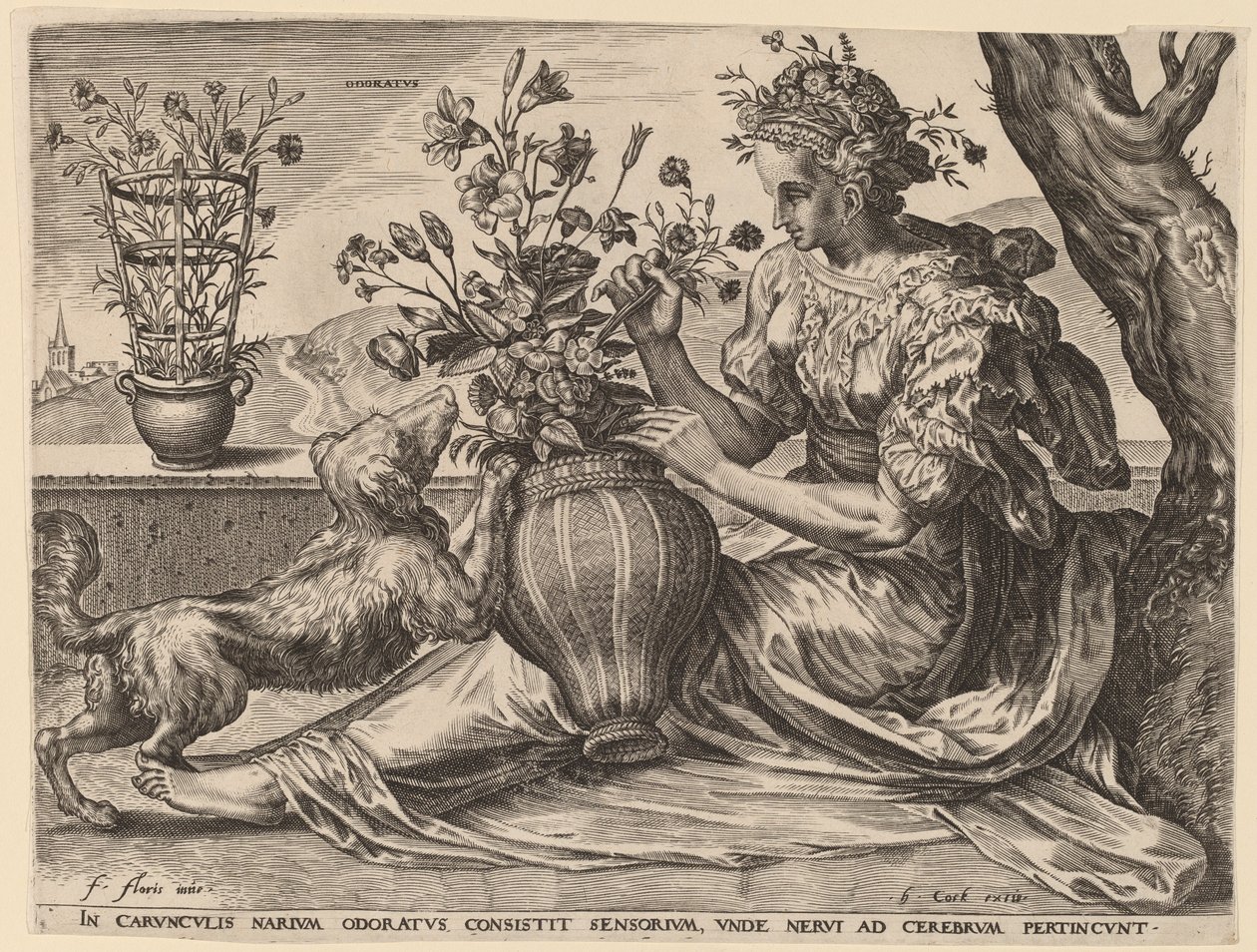 Lugtende af Cornelis Cort after Frans Floris I