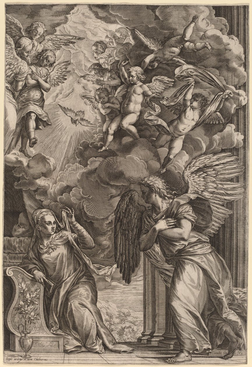 Bebudelsen af Cornelis Cort after Titian