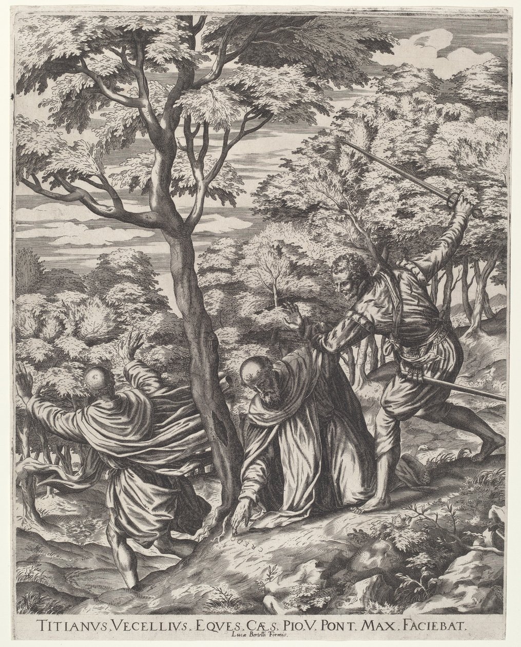 Mordet på Sankt Peter Martyr af Cornelis Cort, after Titian