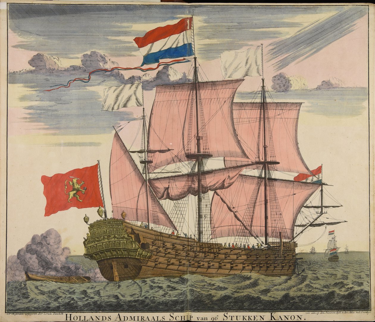 Hollandsk admiralsskib med 96 stykker kanon af Cornelis Danckerts