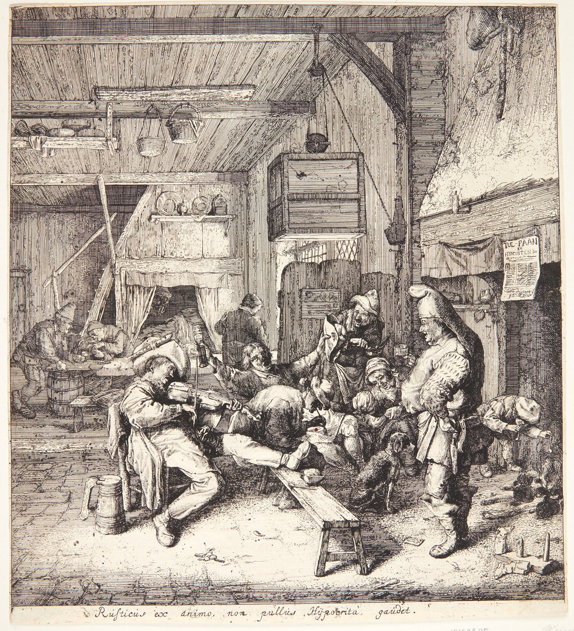 Violinspiller i en krostue af Cornelis Dusart