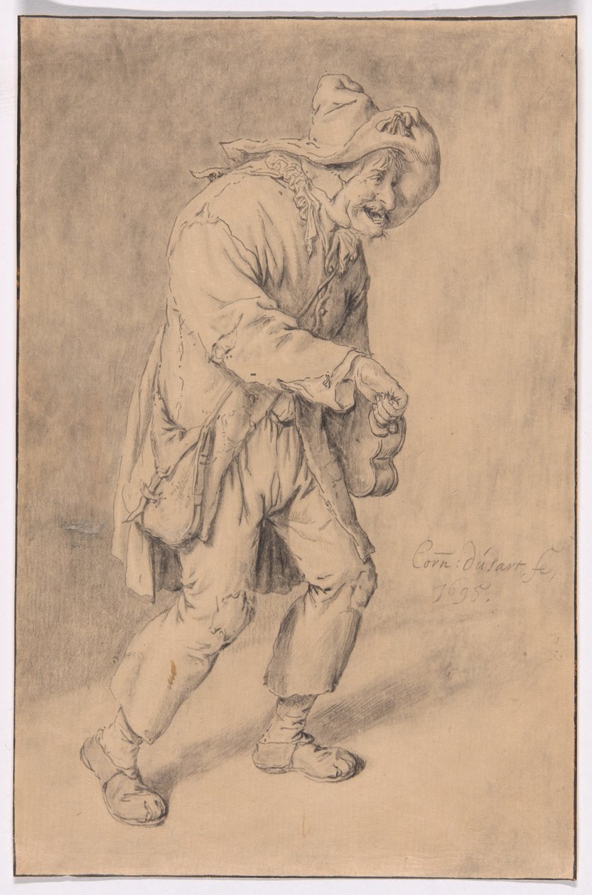 Hurdy-Gurdy spiller af Cornelis Dusart
