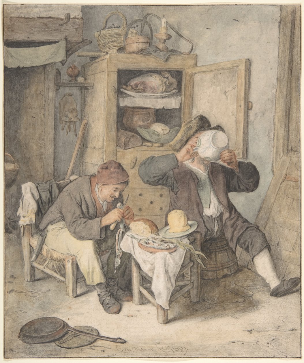 Køkkenscene af Cornelis Dusart