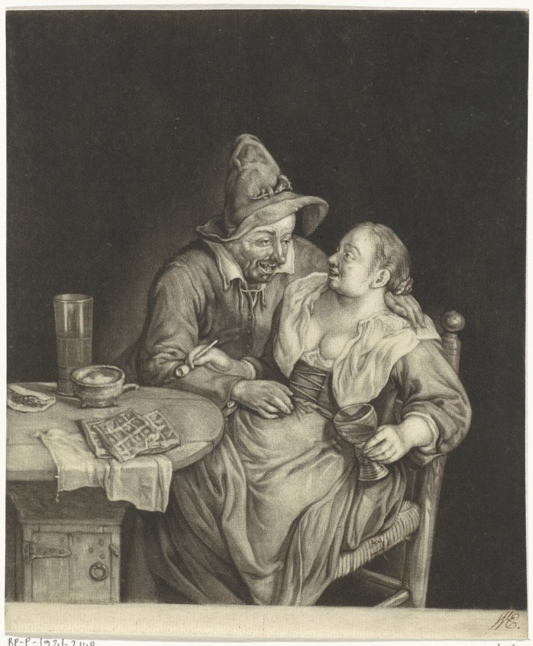 Forelsket par af Cornelis Dusart