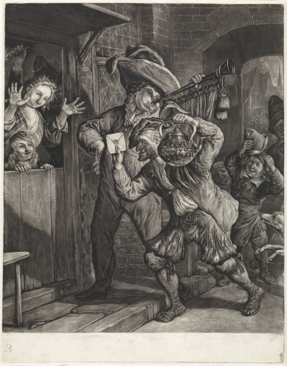 Lotteri i Grootebroek, 1694 af Cornelis Dusart