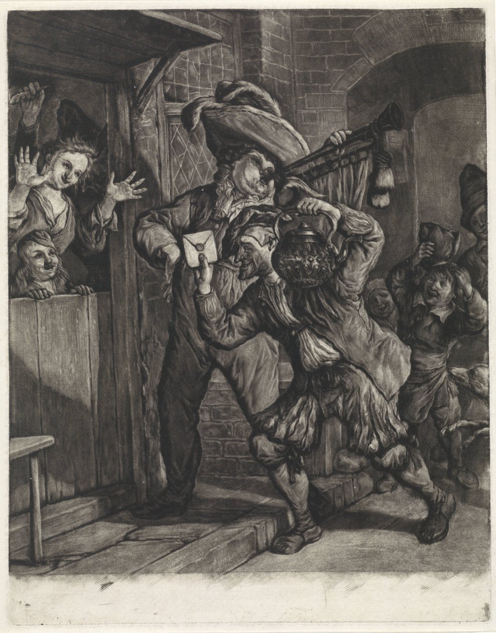 Lotteri i Grootebroek, 1694 af Cornelis Dusart